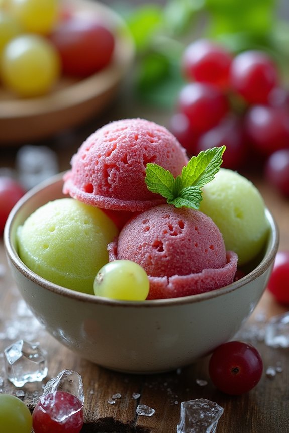 guilt free grape sorbet delight