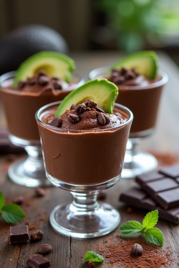 healthy chocolate avocado mousse