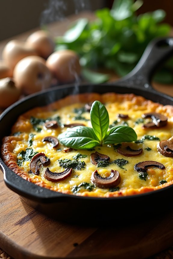 keto friendly cheesy frittata