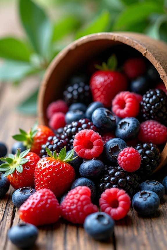 low calorie high fiber berries