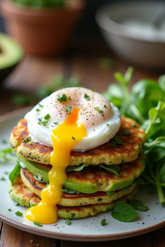 zucchini herb chaffle breakfast