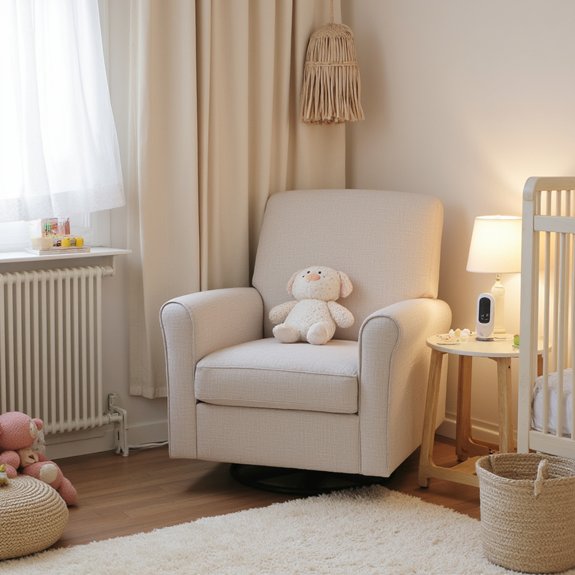 compact nursery rocking chair