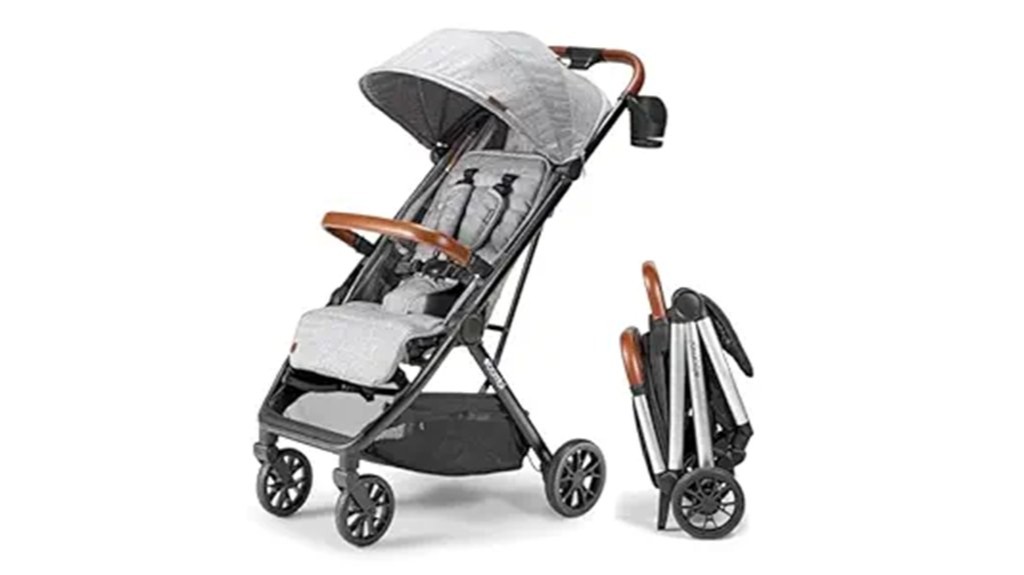 lightweight stroller in gray