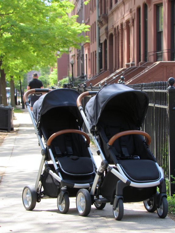 Top Double Strollers With Adjustable Handlebars. Double & Triple Strollers
