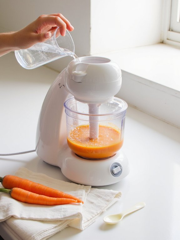 adjusting baby food consistency