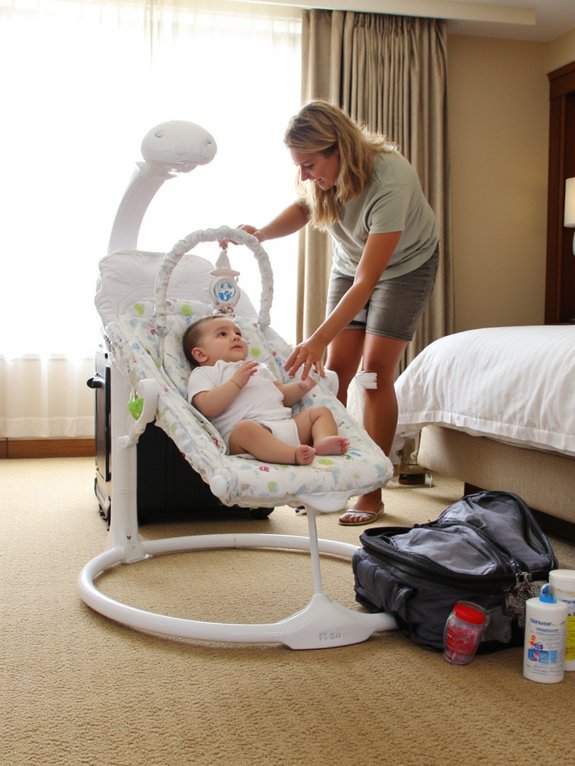 adjusting bouncer recline positions