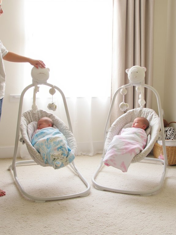 affordable twin baby swing