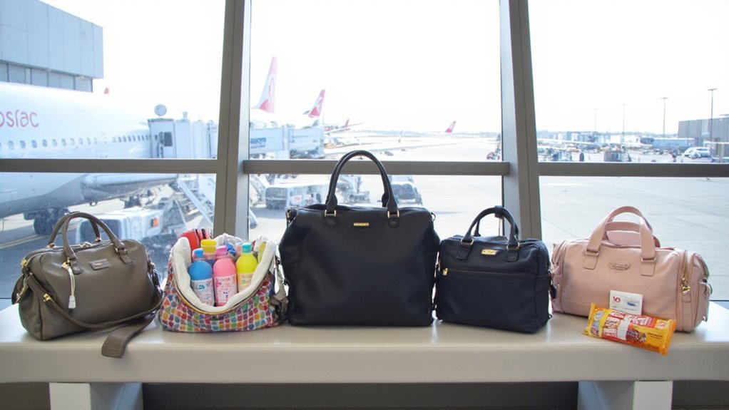 airplane friendly diaper bag organization
