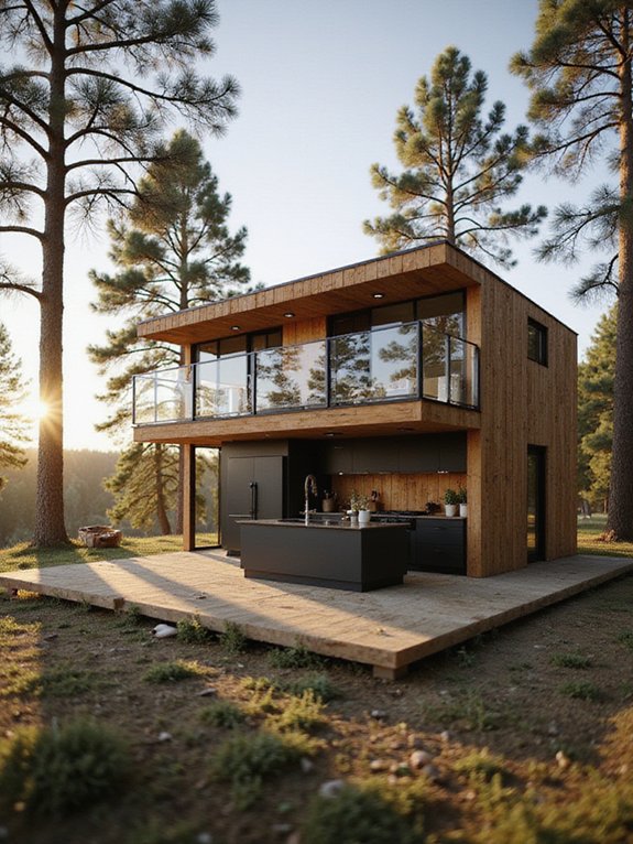 balcony and kitchen features