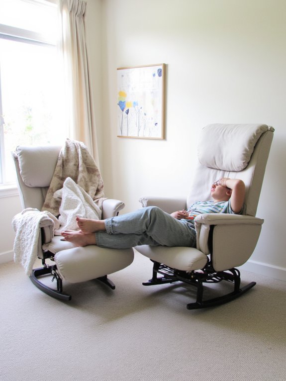 comfortable gliders for tall parents