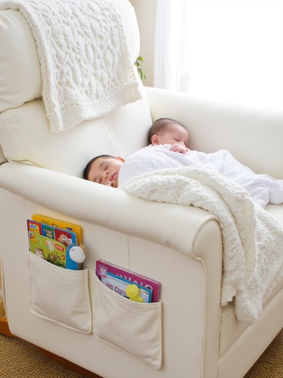 comfortable gliders with storage