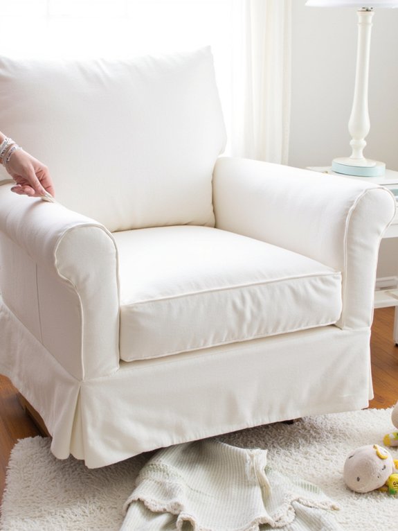 comfortable washable nursery glider