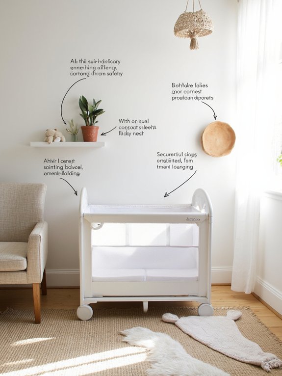 compact bassinet safety features