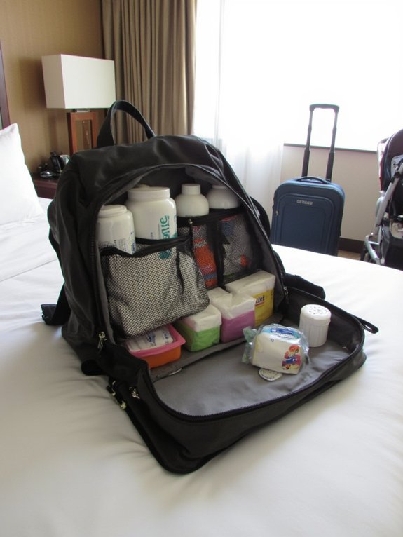 efficient travel bag organization