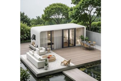 elegant contemporary prefab retreat