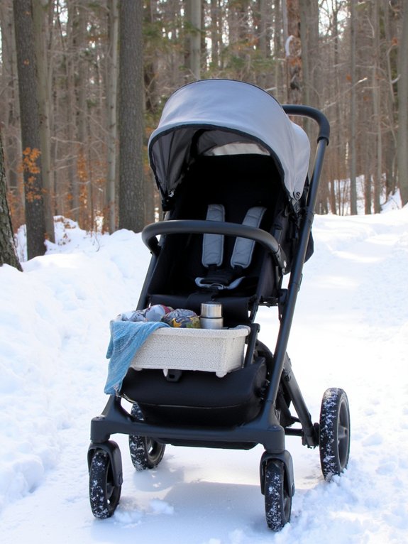 elevated stroller basket height