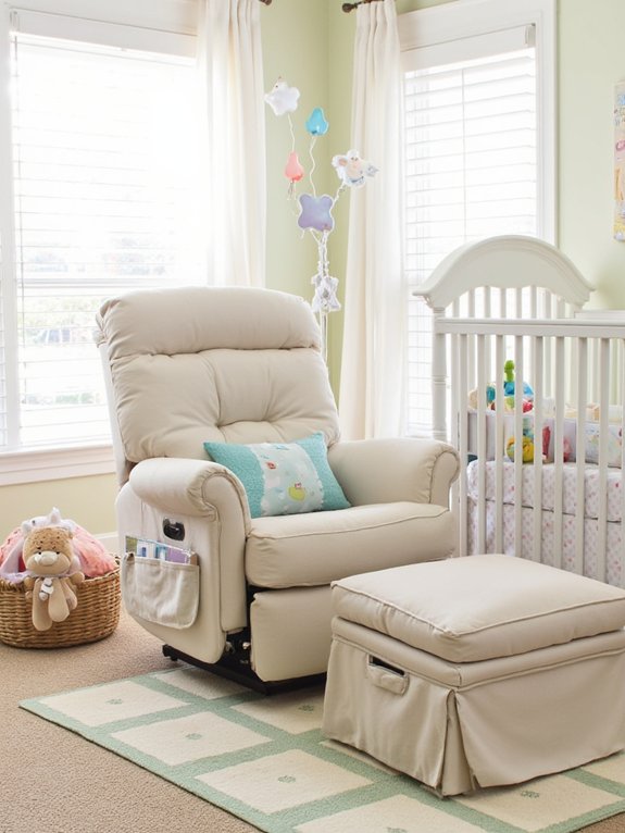 functional nursery gliders storage