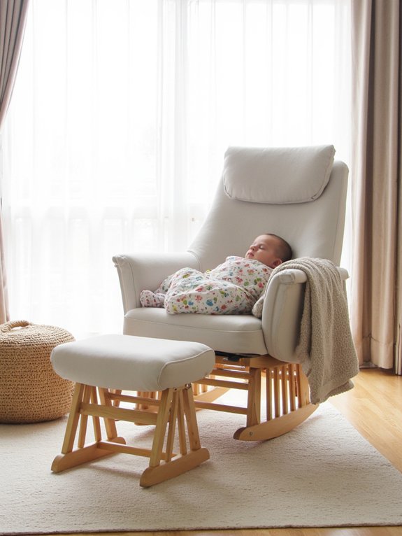 What Glider Chairs Offer Lumbar Support for Nurseries?. Gliders & Rocking Chairs