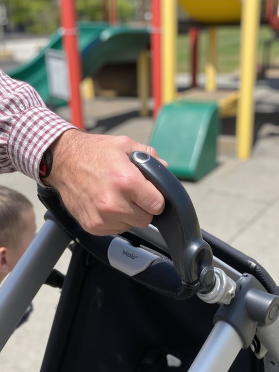 one handed stroller folding tips
