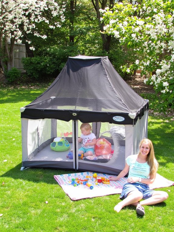 Why Use a Playpen With Canopy Outdoors?. Play Yards & Playpens