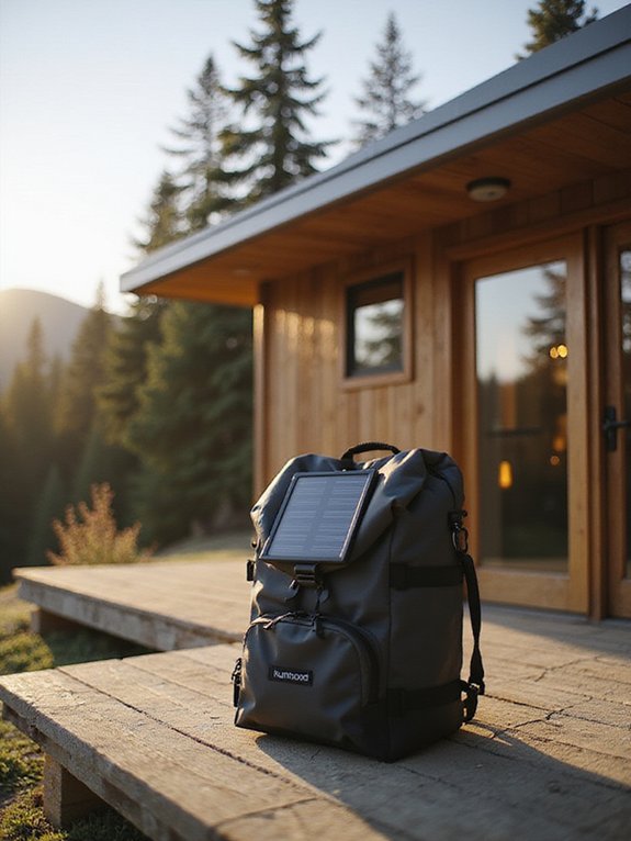 portable solar panel setup