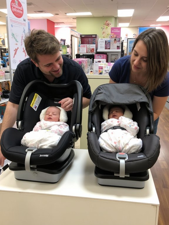 recommended car seats twins