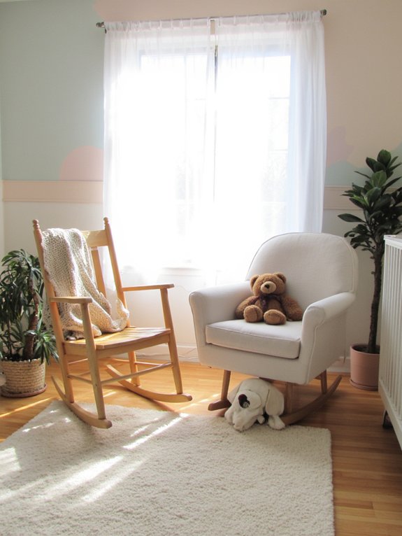 Choosing Between Rocking Chair and Glider for Nursery. Gliders & Rocking Chairs
