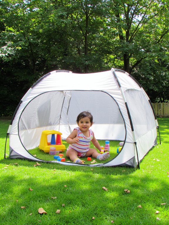 secure shaded toddler playpen