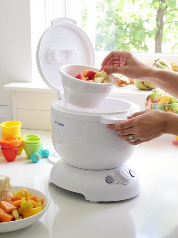set up baby food maker