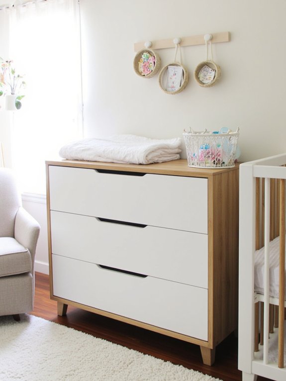space saving changing station dressers