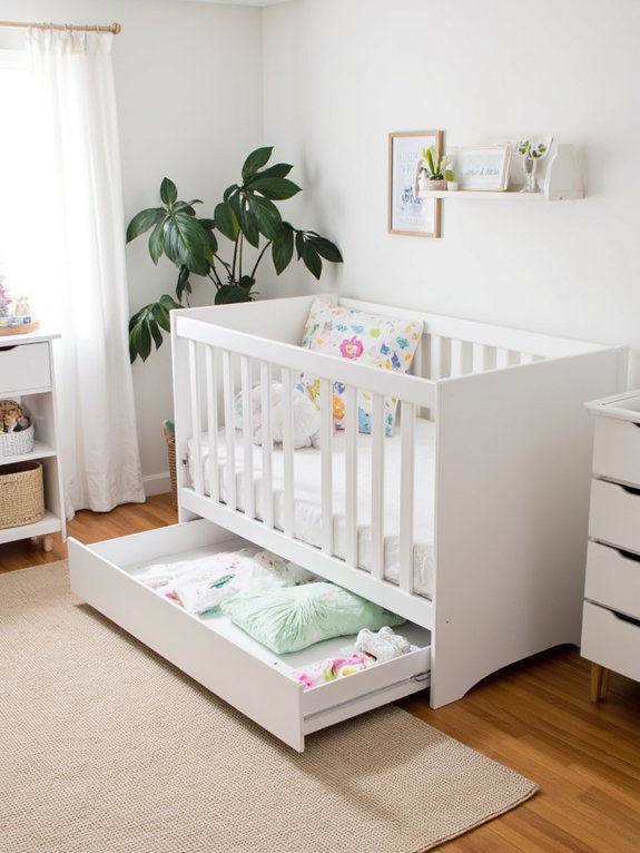 stylish cribs with storage
