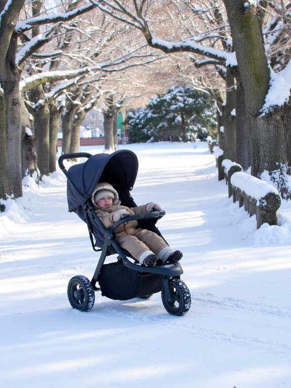 three wheeled stroller winter advantages