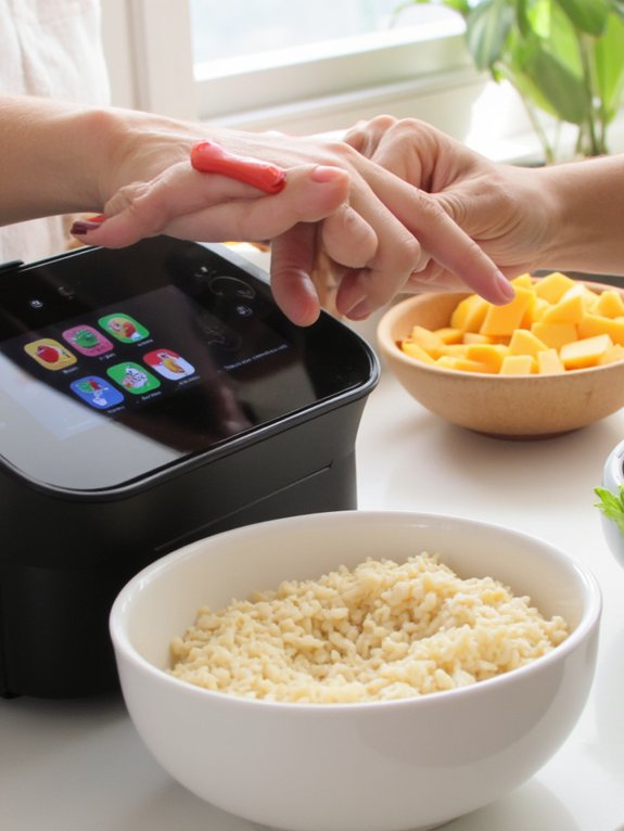touch screen food selection