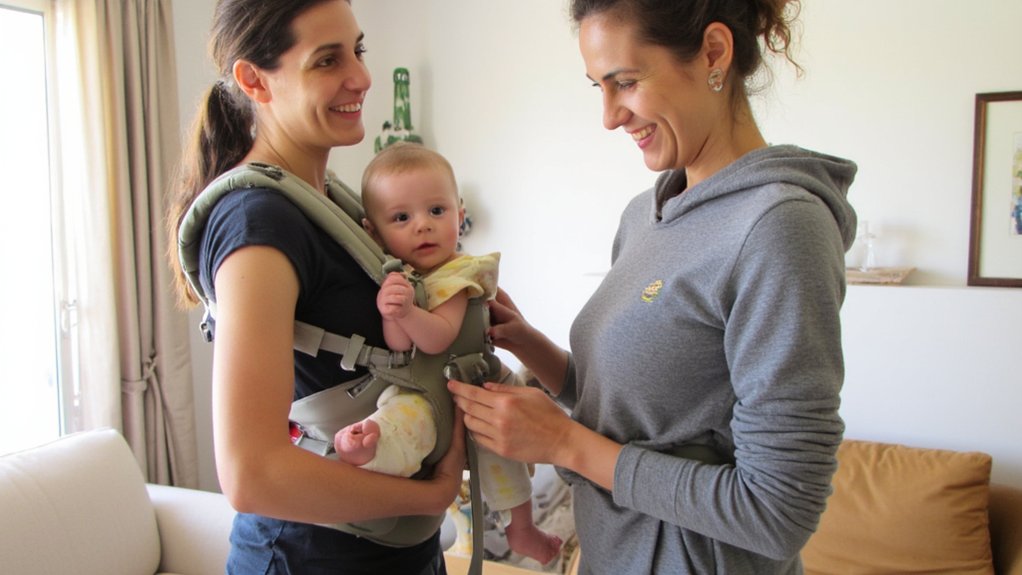 using hip seat carriers