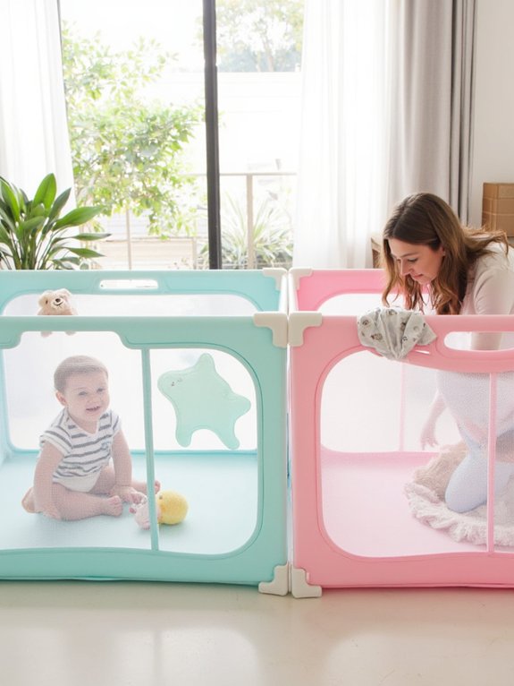 water resistant easy clean playpens