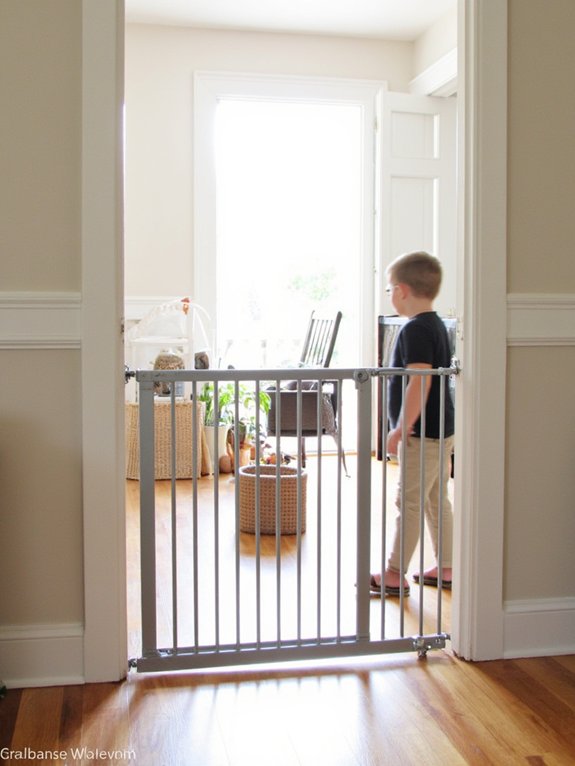 wide baby gate features